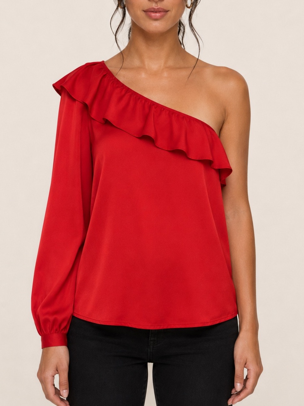 NWT J Crew One Shoulder Silk Top Poppy $98